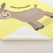 Niedliche Miniatur-Esel-Cartoon-Abbildung Sherpadecke (3/4)