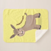 Niedliche Miniatur-Esel-Cartoon-Abbildung Sherpadecke (Vorderseite (Horizontal))