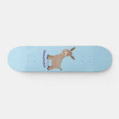 Niedliche Miniatur-Esel-Cartoon-Abbildung Skateboard (Horizontal)