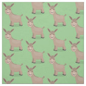 Niedliche Miniatur-Esel-Cartoon-Abbildung Stoff (Muster)