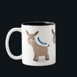 Niedliche Miniatur-Esel-Cartoon-Abbildung Zweifarbige Tasse<br><div class="desc">Dieser niedliche Esel wird im lustigen Cartoon-Stil gezeichnet,  für die Stille der Höfe! Schön,  dass Sie alle Ihre Artikel markieren können.</div>