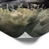 Niedliche Miniatur Schnauzer Hund Kunstdruckposter Poster (Ecke)