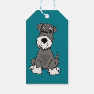 Niedliche Miniaturschnauzer-Welpen-Hundekunst Geschenkanhänger