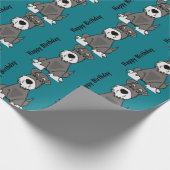 Niedliche Miniaturschnauzer-Welpen-Hundekunst Geschenkpapier (Ecke)