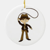 Niedliche Miniforscher-Verzierung Keramikornament (Hinten)