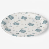 Niedliche Minimal Boho Kleidung Muster Kinderdusch Pappteller (Schrägansicht)