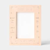 Niedliche Minimal-Boho-Pfeile Neugeborene Geburtss Geätzte Rahmen (Vorderseite)