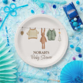 Niedliche Minimal Boho Winter Boy Clothes Kinderdu Pappteller (Party)