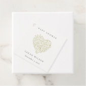 Niedliche Minimal Dusky Green Floral Heart Babydus Geschenkanhänger (Beispiel)