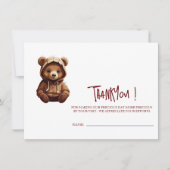 Niedliche Minimal Foto Bärenkarte (Vorderseite)