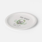 Niedliche Minimal Koala Bear Babydusche Pappteller (Schrägansicht)