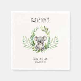 Niedliche Minimal Koala Bear Babydusche Serviette
