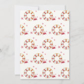 Niedliche Minimal Nautical Crab Starfish Babydusch Einladung (Rückseite)