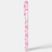 Niedliche Minimal rosa Herzmuster Trendy Case-Mate iPhone Hülle (Rückseite / Links)