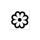 Niedliche Minimal Simple Daisy Blume Kontur Gummistempel (Prägung)