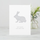 Niedliche minimale graue glückliche feiertagskarte (Stehend Vorderseite)