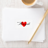 Niedliche minimale moderne, weiße Herzpartie Ihren Adressaufkleber (Insitu)