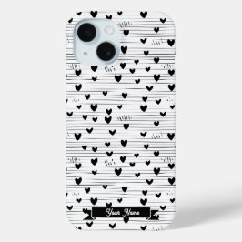 Niedliche Minimalistische Abstrakt Line Liebe Schw Case-Mate iPhone Hülle