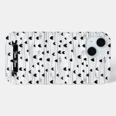 Niedliche Minimalistische Abstrakt Line Liebe Schw Case-Mate iPhone Hülle (Rückseite (Horizontal))