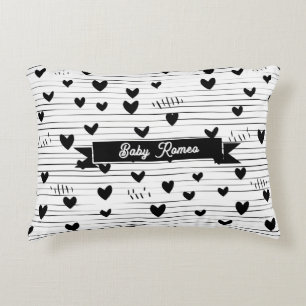 Niedliche Minimalistische Abstrakt Line Liebe Schw Dekokissen