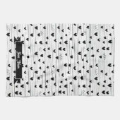 Niedliche Minimalistische Abstrakt Line Liebe Schw Geschirrtuch (Horizontal)