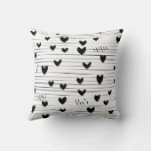 Niedliche Minimalistische Abstrakt Line Liebe Schw Kissen (Rückseite)