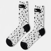 Niedliche Minimalistische Abstrakt Line Liebe Schw Socken (Linkes Detail)