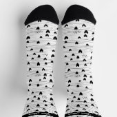 Niedliche Minimalistische Abstrakt Line Liebe Schw Socken (Oben)