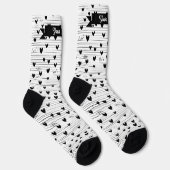 Niedliche Minimalistische Abstrakt Line Liebe Schw Socken (Rechts)