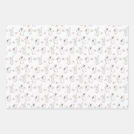 Niedliche Minimalistische Ästhetik Geschenkpapier Set