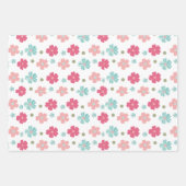 Niedliche Minimalistische Blume Geschenkpapier Set (Vorderseite)