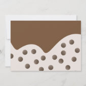 Niedliche Minimalistische Boba Bubble Tea Einladun Einladung (Rückseite)
