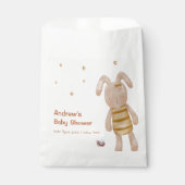 Niedliche Minimalistische Boho Bunny Toy Babydusch Geschenktütchen (Vorderseite)