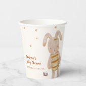 Niedliche Minimalistische Boho Bunny Toy Babydusch Pappbecher (Vorderseite)