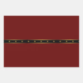 Niedliche Minimalistische Burgundy Black and Gold Geschenkpapier Set (Vorderseite 2)