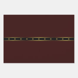 Niedliche Minimalistische Burgundy Black and Gold  Geschenkpapier Set