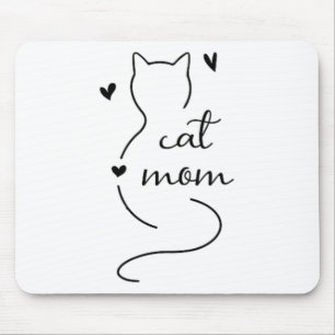 Niedliche minimalistische Cat Mam Cat Mama Kitty K Mousepad