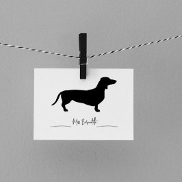 Niedliche Minimalistische Dackel Individuelle Name Gummistempel