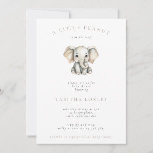 Niedliche Minimalistische Elephant Kleine Peanut B Einladung