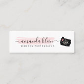 Niedliche Minimalistische Fotograf-Kamera Schwarz Mini Visitenkarte (Vorderseite)