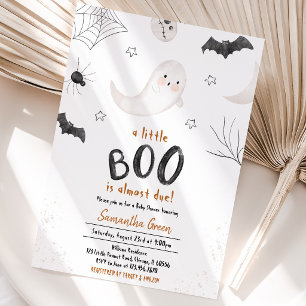 Niedliche Minimalistische Kleine Boo Babydusche Einladung