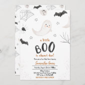 Niedliche Minimalistische Kleine Boo Babydusche Einladung (Vorne/Hinten)
