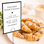 Niedliche minimalistische, moderne Food Name Card Tischnummer