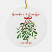 Niedliche Minimalistische Oma und Opa Ornament (Vorne)