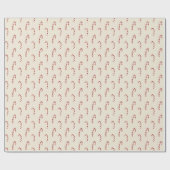 Niedliche Minimalistische Red Candy Canes Weihnach Geschenkpapier (Flach)