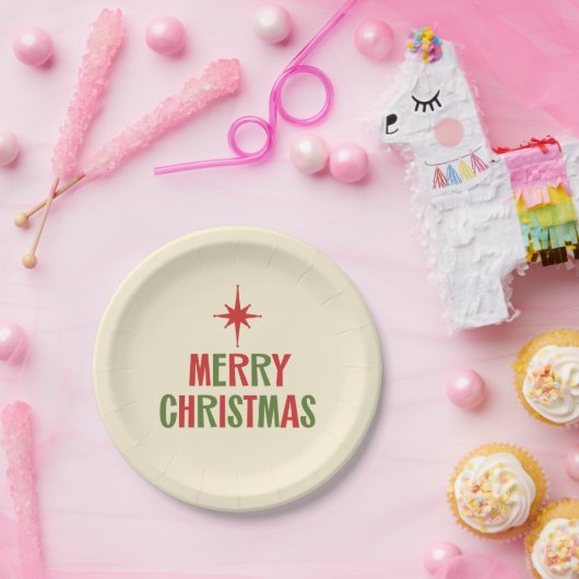 Niedliche Minimalistische Retro Mitteljahrhundert Pappteller (Party)