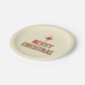 Niedliche Minimalistische Retro Mitteljahrhundert Pappteller (Schrägansicht)