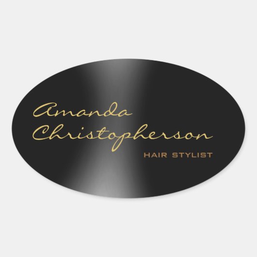 Niedliche Minimalistische Schlicht Moderne Calligr Ovaler Aufkleber (Vorderseite)