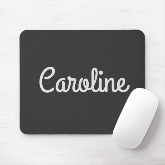 Niedliche Minimalistische Skripttypografie Name Sc Mousepad (Mit Mouse)