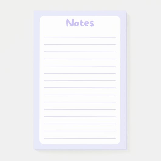Niedliche Minimalistische Soft Lavendel-Post-It®-N Post-it Klebezettel (Vorderseite)